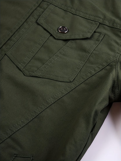 Men's Tactical Cargo Jacket with Multiple Pockets for Fall