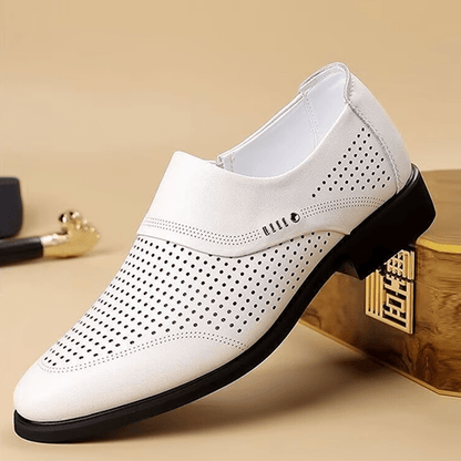 Men's Classic Slip-On Business Casual Loafers, Breathable PU