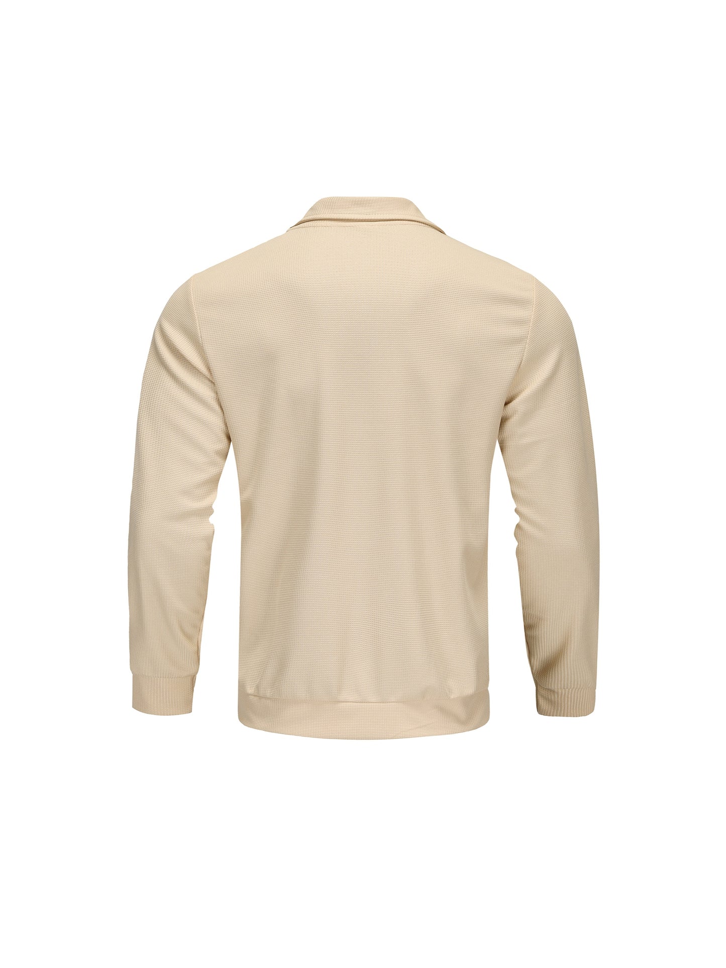 1pc Men'S Casual Polyester Zip-Up Jacket with Lapel Collar, Solid Color, Slight Stretch, Woven Fabric, Regular Fit, No Lining - Spring/Fall Outerwear