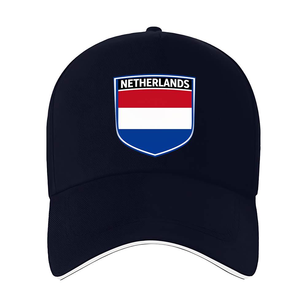 Netherlands Flag Baseball Cap with Adjustable Fit - Lightweight Polyes