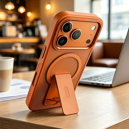 Matte Magnetic Shockproof Phone Case with Stand for iPhone 18 Pro Max