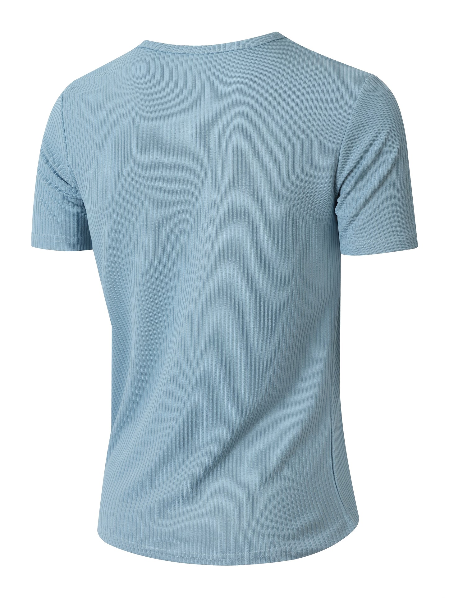 Men's Slim V-Neck Casual Short Sleeve T-Shirt for Summer