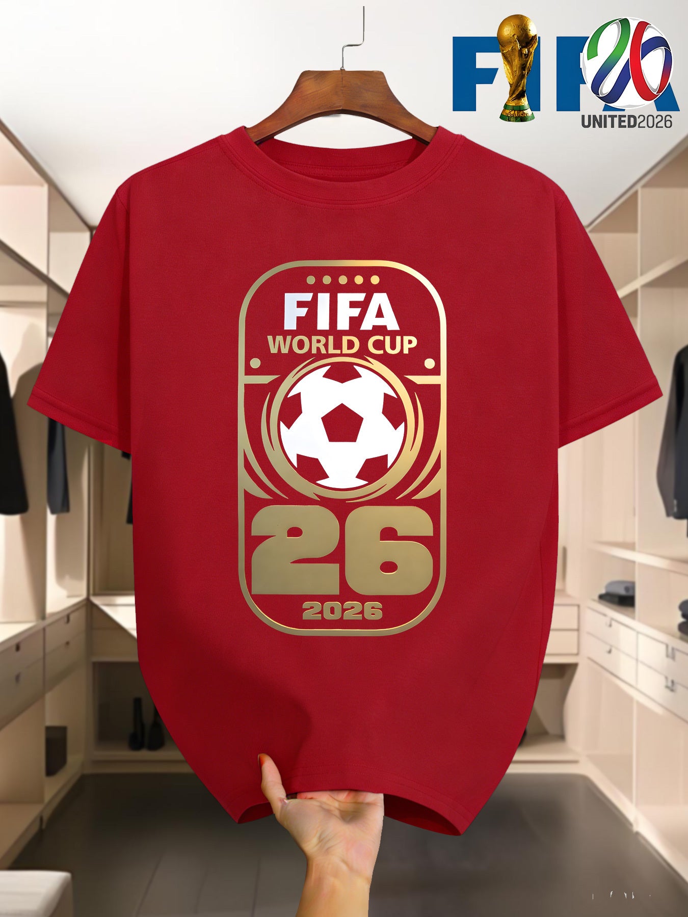 FIFA 2026 World Cup Men's Casual Crew Neck T-Shirt