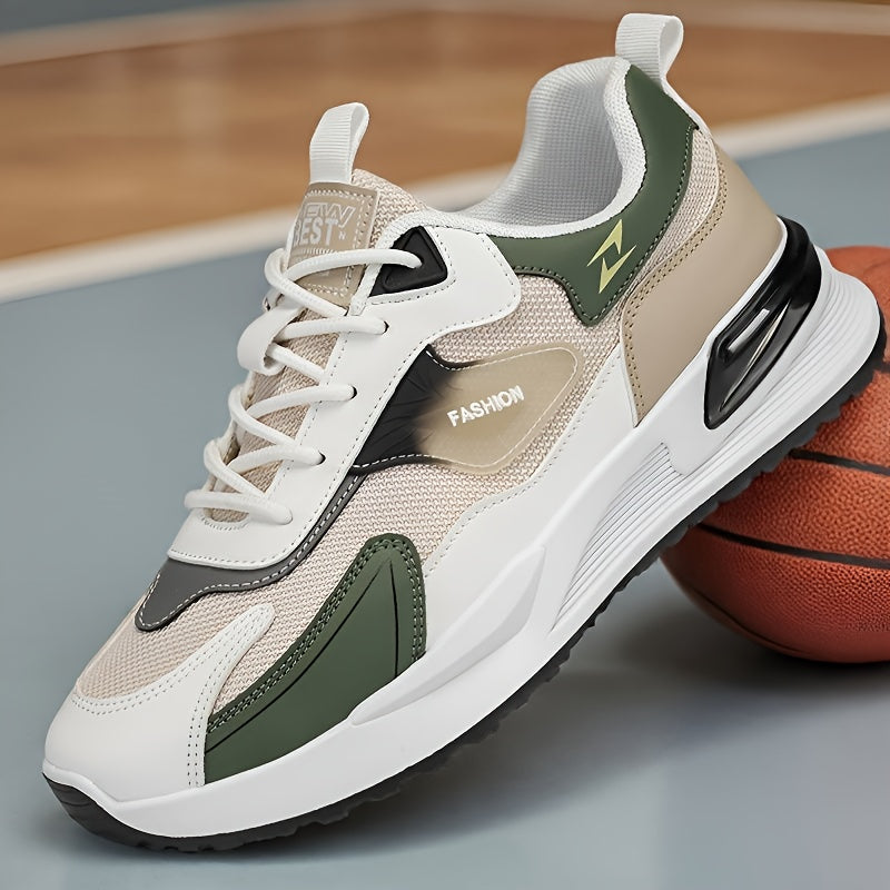 1pc Men'S Cross-Training Shoes | Large Size Casual sneakers for Running and Outdoor Activities, Fashionable, Lightweight, All-Season, Fabric Upper and Sole, PVC Sole, Lace Closure - Warrenxilu - ayq