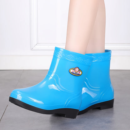 Unisex Lightweight Low-Top Waterproof Rain Boots for All Seasons