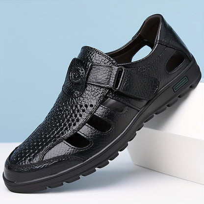 Men's Breathable Casual Leather Outdoor Shoes for Summer