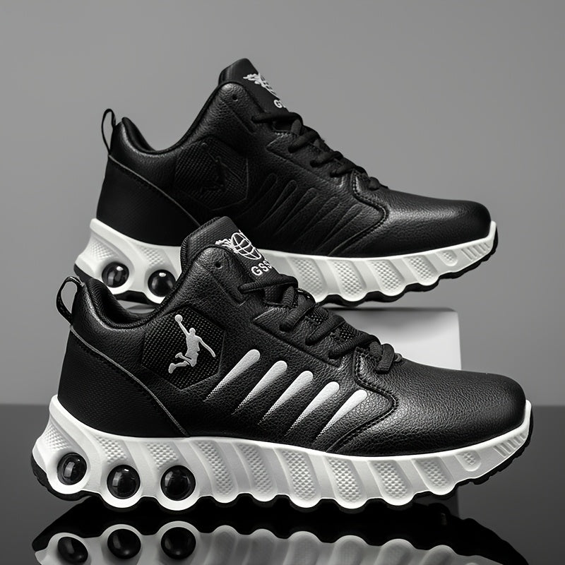 Men's Cushioned Non-Slip Casual Sneakers with Lace-Up