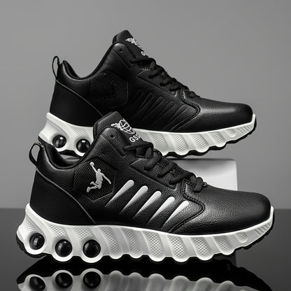 Men's Cushioned Non-Slip Casual Sneakers with Lace-Up