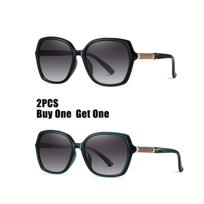 Women’s Polarized UV400 Square Sunglasses with Gradient Lens