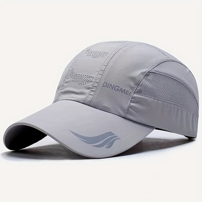 Sweat-Proof, Men's Quick-Dry Breathable Baseball Cap - Lightweight, Acrylic Sports Hat for Running & Casual Attire