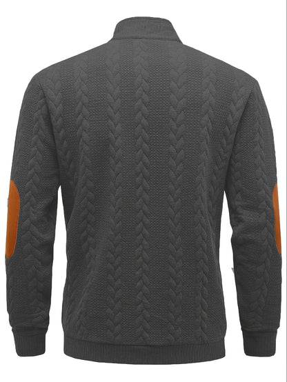 Men'S Light Blue Quilted Zip-Up Jacket - Casual Fall/Winter Outerwear with Stand Collar, Long Sleeves, and Front Pockets, Perfect for Casual Attire, Autumn Winter Apparel | Quilted Texture Jacket | Zippered Jacket