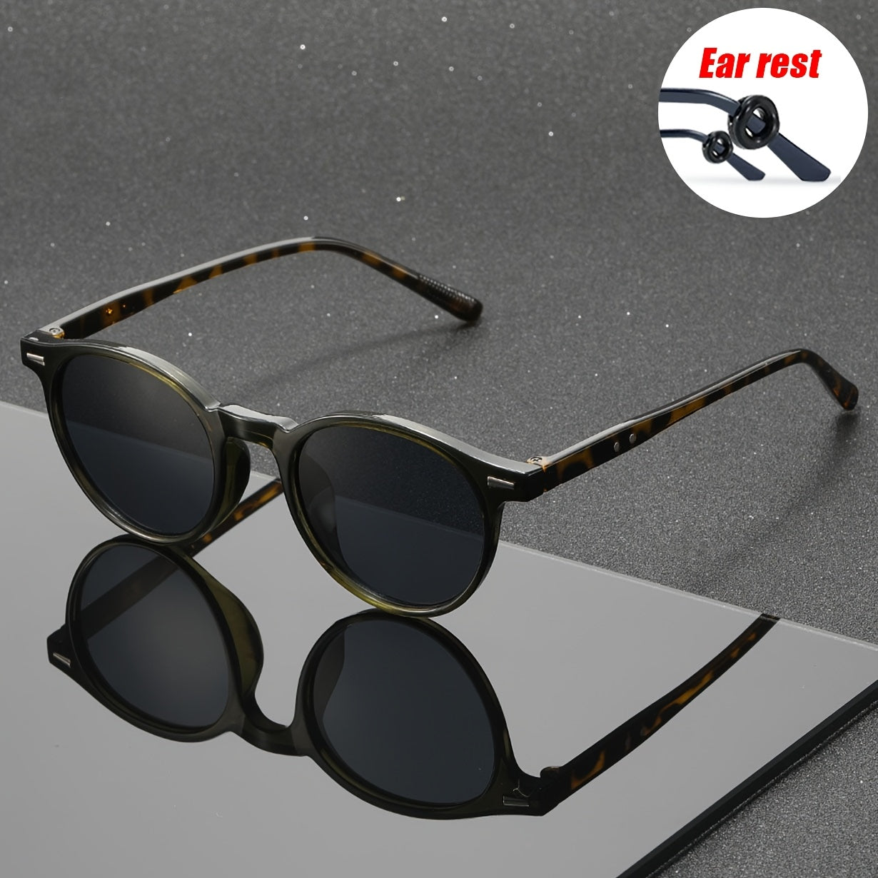 Unisex Amber Round Sunglasses with UV400 Protection