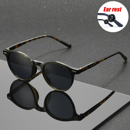Unisex Amber Round Sunglasses with UV400 Protection