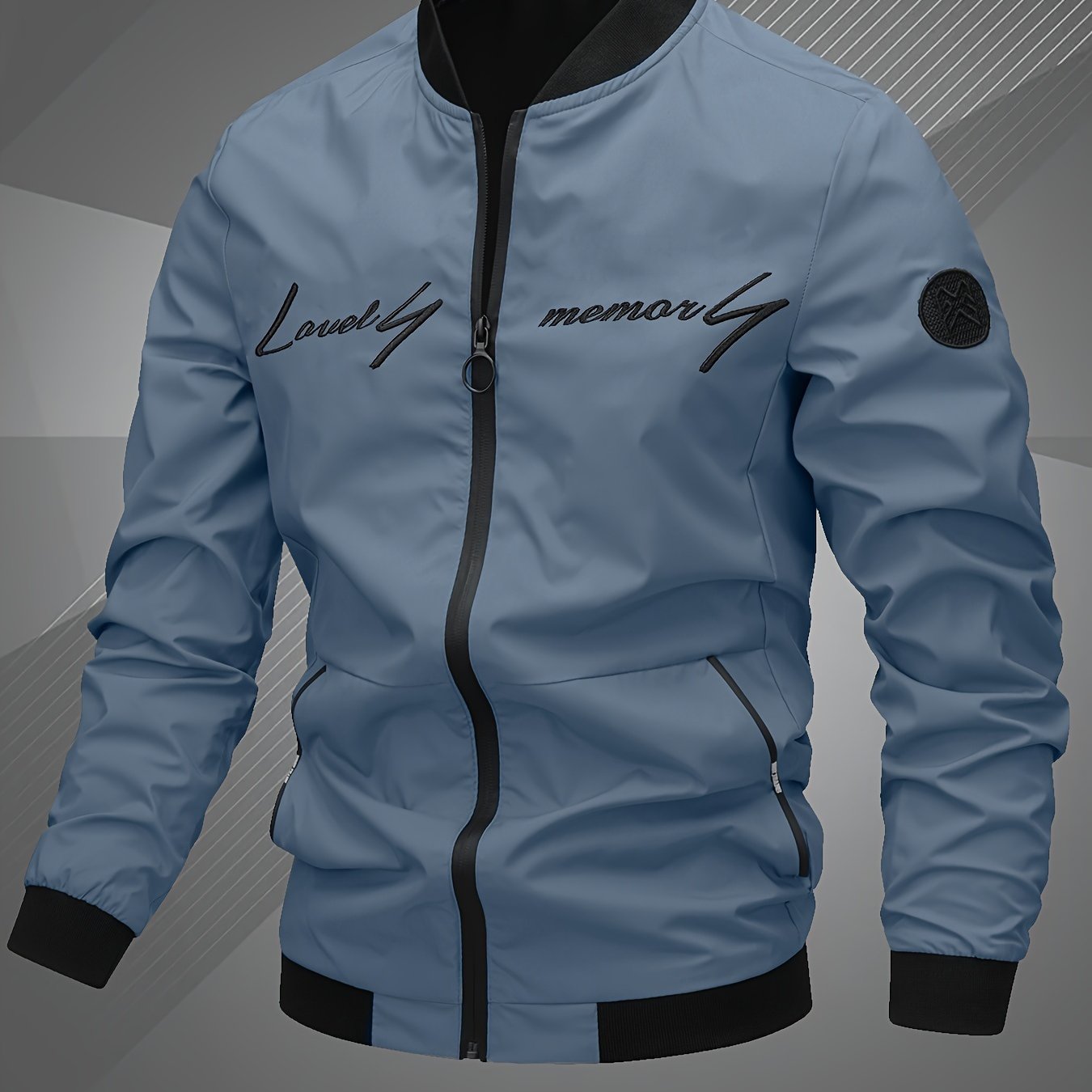 Տղամարդկանց Letter Embroidered Casual Bomber Jacket Gifts Best Sellers