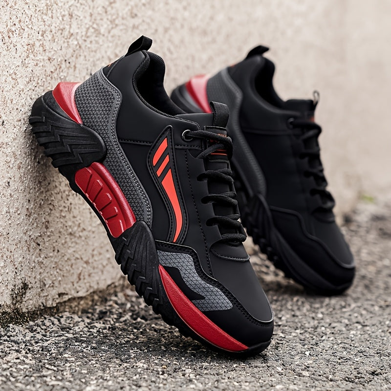 Loeikan 2026 New Low-Top Men'S Versatile Comfortable Walking Boots | Fashionable Thick-Soled Casual Sports Shoes, All-Season, Lace-Up Closure, Faux Upper, Pvc Sole - ayq