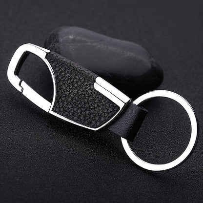 Տղամարդկանց մեքենայի Keychain Ստեղծագործական պարզ և նորաձև դռան կողպեքի բանալիով գոտկատեղից կախված մետաղական բանալի շղթա Արհեստական ​​կաշվից Keychain Ավտոմեքենայի բանալի նվեր