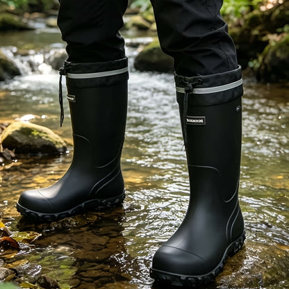 Waterproof PVC Rain Boots with Spare Insole and Anti-Slip Sole