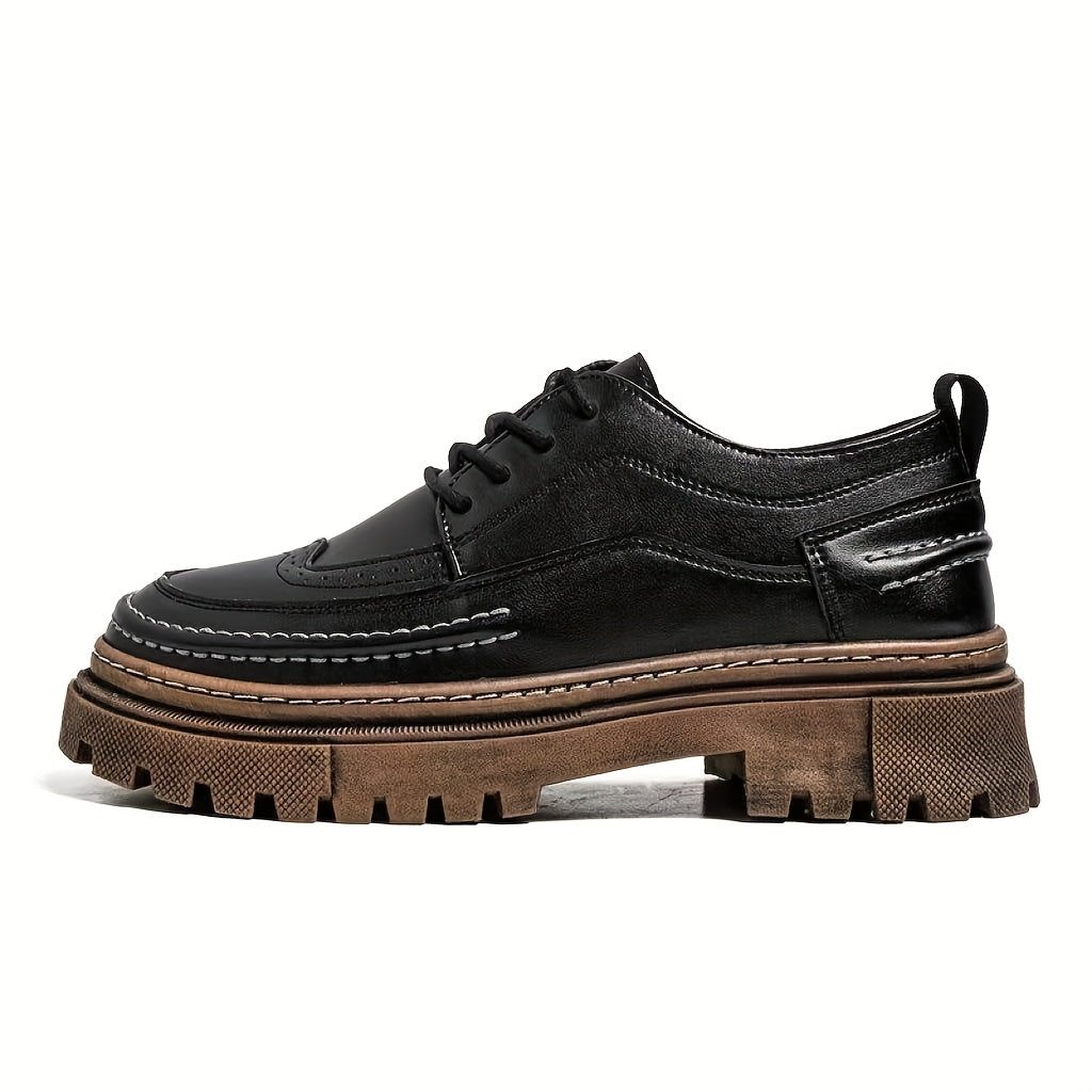 Men's Business Casual Height-Increasing Lace-Up Formal Shoes