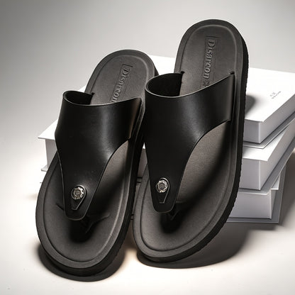 Men's Non-Slip Casual Flip-Flops with Shock-Absorbing Sole