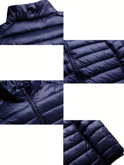 Spring, Autumn, And Winter Styles with a Stand Collar And Zipper Closure, Versatile Casual Lightweight Jacket for Men - ayq