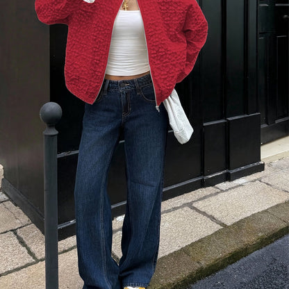 Միագույն կայծակաճարմանդով առօրյա բաճկոն