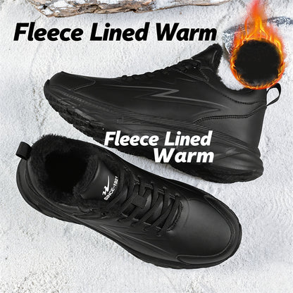 Men'S & Women'S All-Season Snow Sports Shoes - Warm Comfortable Low-Top Sneakers with Lightweight EVA Sole, Durable Synthetic Synthetic Faux Upper & Fabric Lining, Lace-Up Design for Casual Outdoor Activities, Hiking, Walking