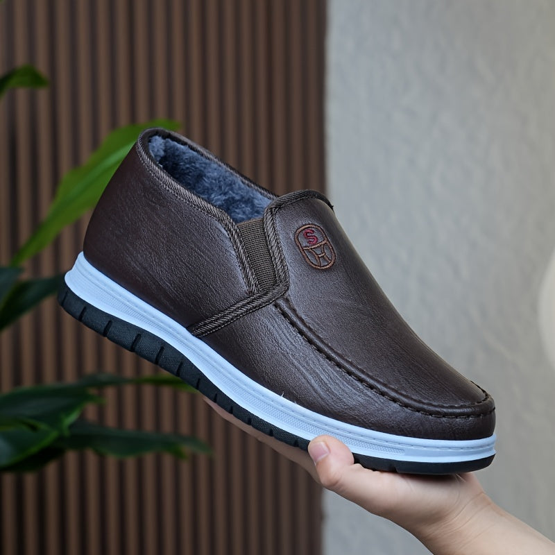 Men’s Winter Casual Slip-On Shoes with Warm Fleece Lining