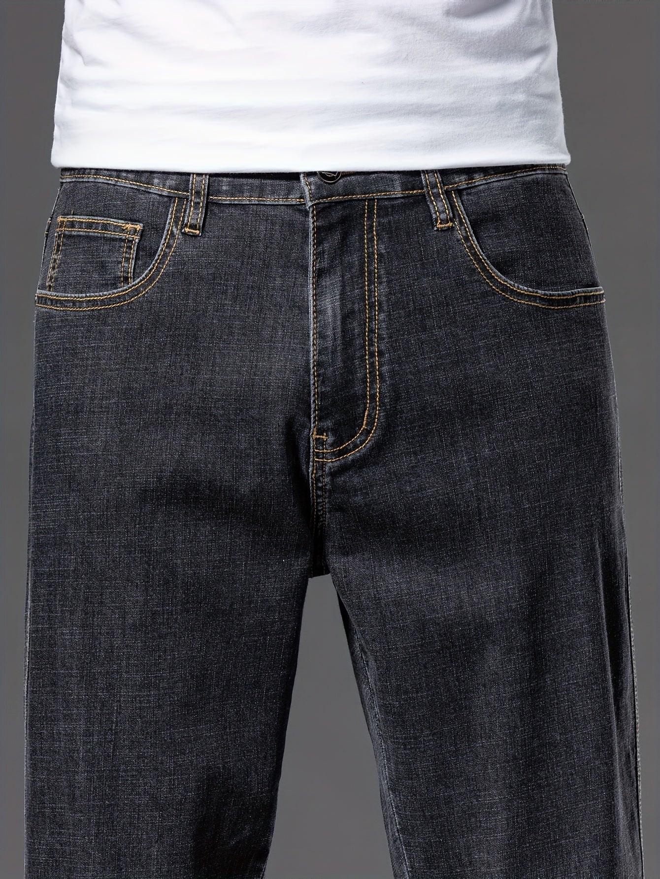 Geng Yuanshi High-End Summer Men's Jeans New Trend Fashion Straight-Leg Light Business Stretch Denim Pants