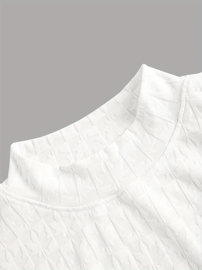 Տղամարդու երկարաթև մարզաշապիկ կիսաբարձր օձիքով, առօրյա ժակարդե հիմք վերնաշապիկի համար, աշնանային և ձմռան համար նախատեսված ոճային և բարձրորակ վերնաշապիկ