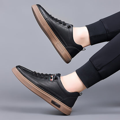 1 Pair Men'S Fashion Sneakers - Casual Street Style All-Season Slip-On Shoes with Geometric Solid Color, Faux Upper, Fabric Lining, PVC Sole, EVA Insole, Round Toe - Versatile for Daily, Party, Vacation