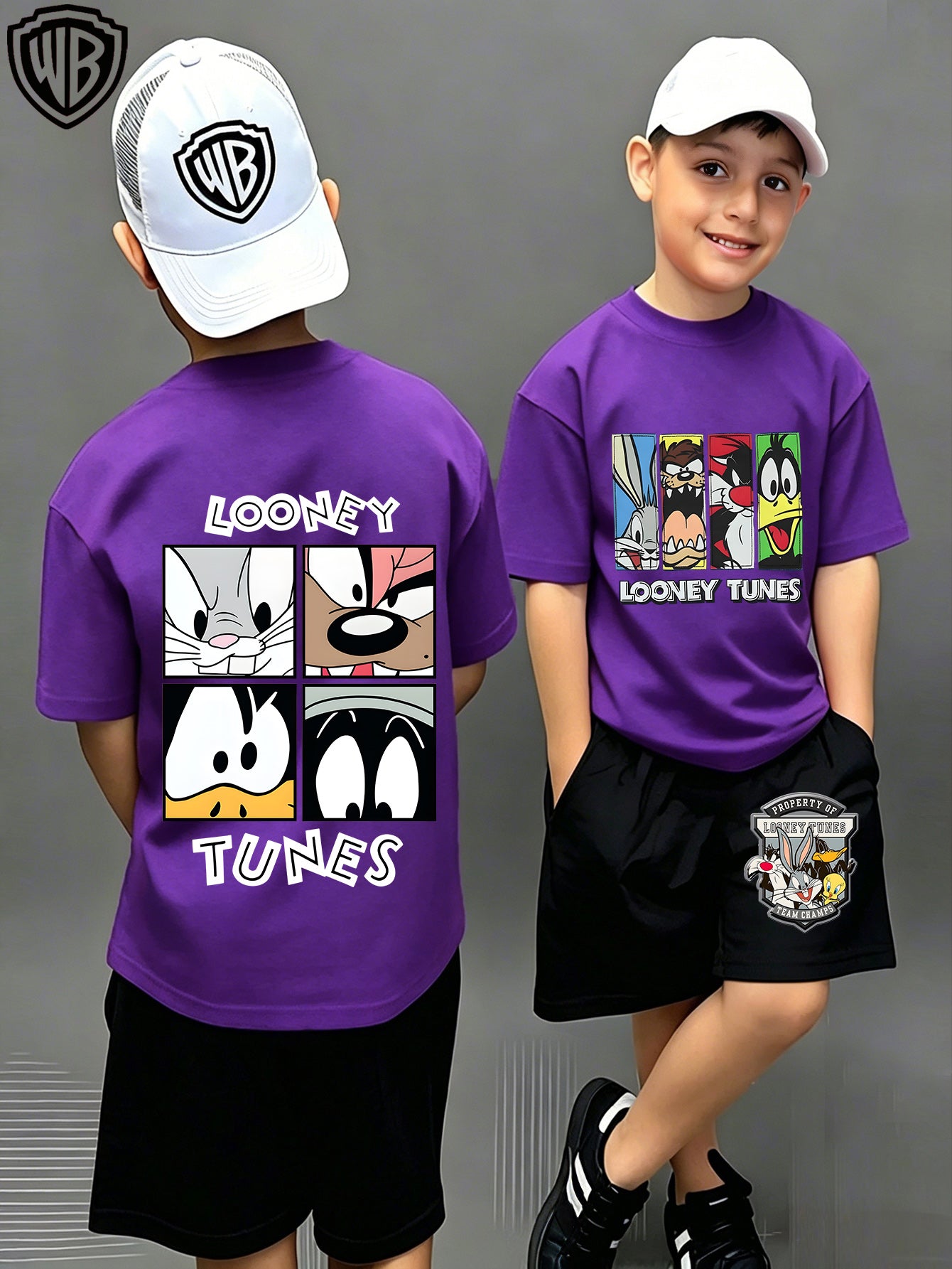 Մանկական բամբակյա Looney Tunes T-Shirt-ի և շորտերի ունիսեքս հավաքածու