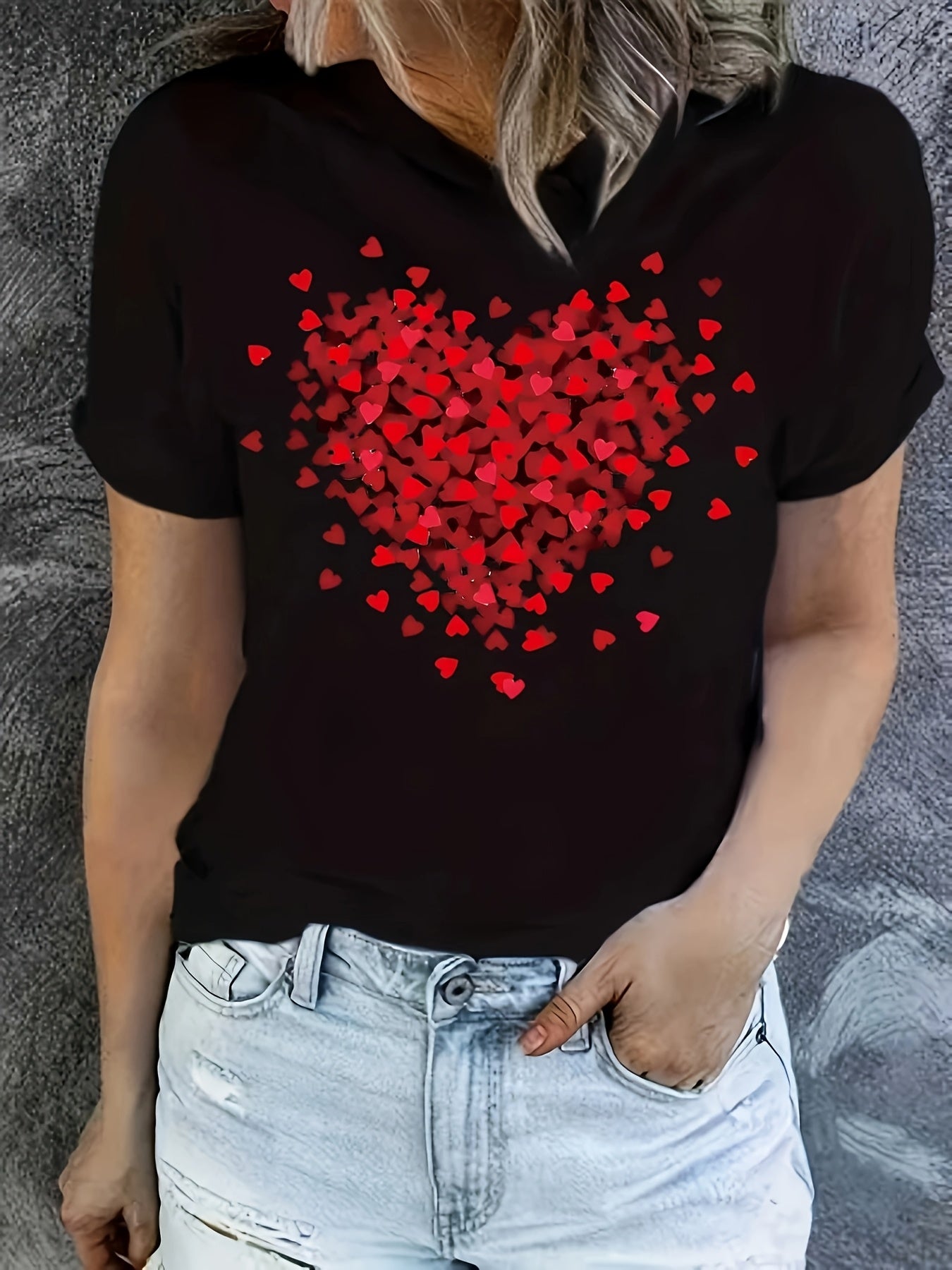 Women’s Casual Short Sleeve Geometric T-Shirt for Summer