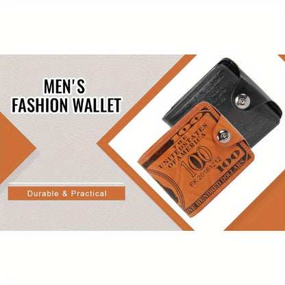 The Latest Upgraded Men'S Synthetic Faux Leather Wallet for 2025 Comes with a Credit Card Holder And a Photo Compartment. Its Elegant Design Is Perfect for Everyday Use, Featuring a Durable Denim Lining. This Unique Wallet, w
