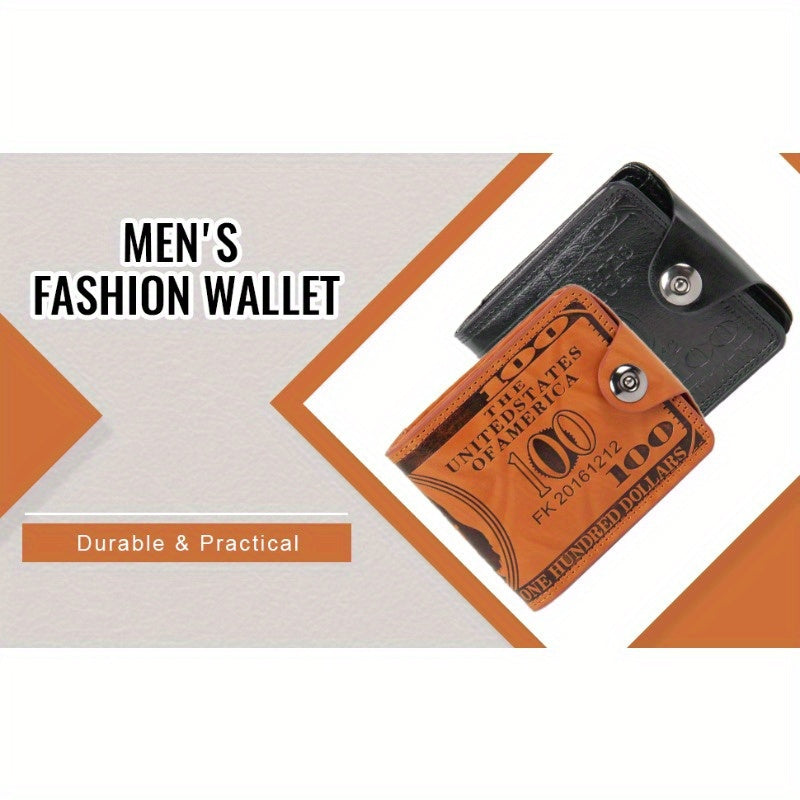 2025 Latest Upgraded Men's Faux Leather Wallet, Credit Card and Photo Holder, Elegant for Daily Use, Durable Denim Lining, Everyday Wallet | Unique Wallet | Denim Lined Wallet, Small Wallet for All 4 Seasons, Mother's Day, Fa