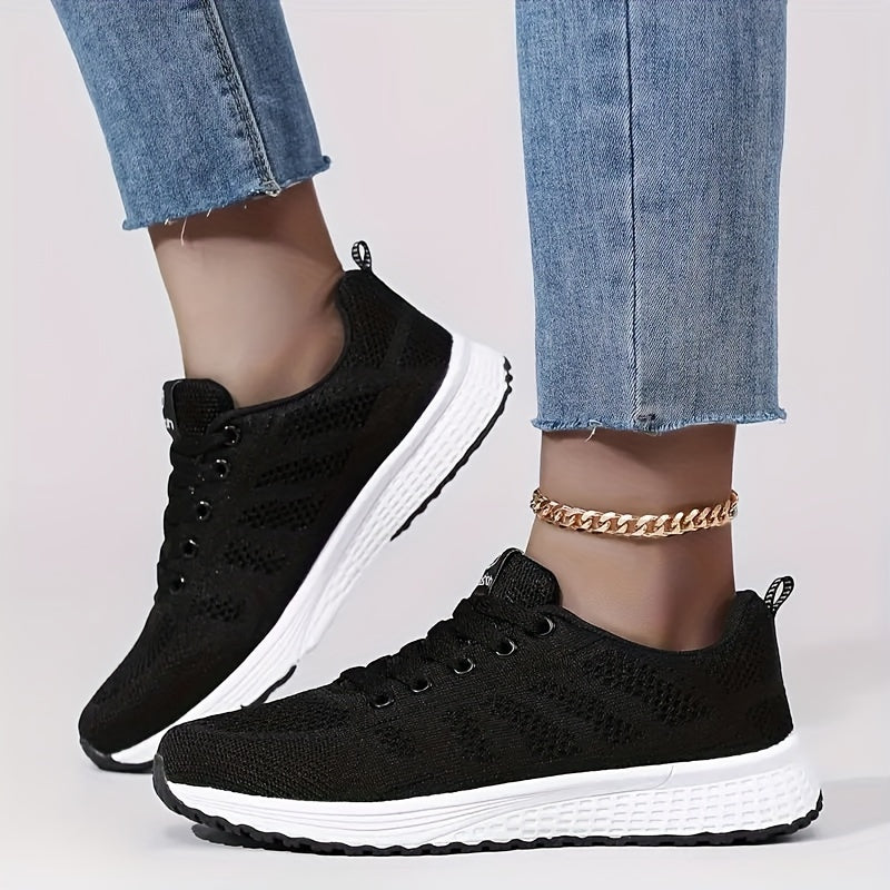 Hot Selling Fly Mesh Breathable Casual սպորտային կոշիկներ կանանց համար, թեթև և հակասայթաքող վազքի կոշիկներ
