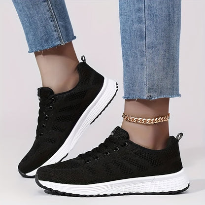 Hot Selling Fly Mesh Breathable Casual սպորտային կոշիկներ կանանց համար, թեթև և հակասայթաքող վազքի կոշիկներ