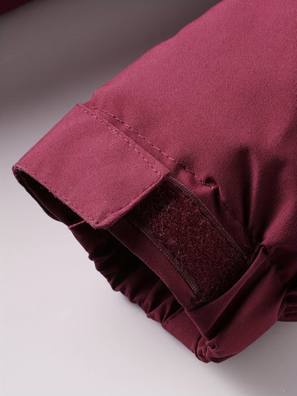 Men'S Heavy-Duty Winter Jacket with Fur-like Hood Collar - Thermal Insulated Cold Weather Coat, Full-Zip Front, Zippered Pockets - Beige/ for Everyday & Formal Outfits - Non-Stretch Outer Shell, Outdoor Outerwear, Casual Styl