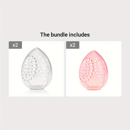 1pc Sponge Organizer, Mini Transparent Travel Makeup Sponge Storage Box, Travel Portable Sponge Case
