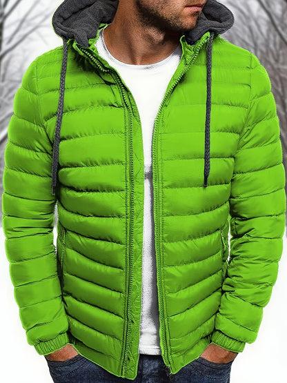 Men's Zipper Hoodie Jacket for Fall and Winter Casual Wear