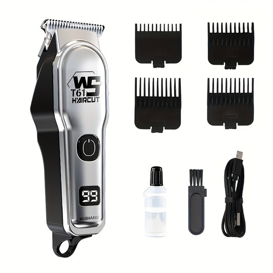 Electric Hair Clipper for Home Use, Electric Razor, Carving Trimmer, Bald Head Tool, Electric Shaver for Adults, Includes Four Combs, USB Rechargeable, Perfect Haircutting Tool