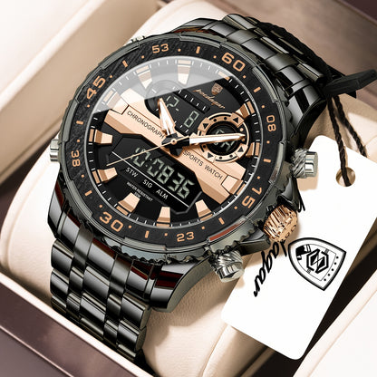 Men's Streetwear Digital Watch with Luminous Dual Display