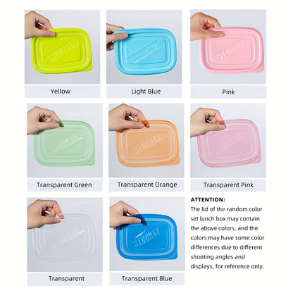 10pcs Clear Plastic Food Storage Containers with Blue Lids - Stackable, Reusable, Perfect for Kitchen Organization - Ideal for Grains, Meats, Fruits, Vegetables - Dishwasher & Microwave Safe