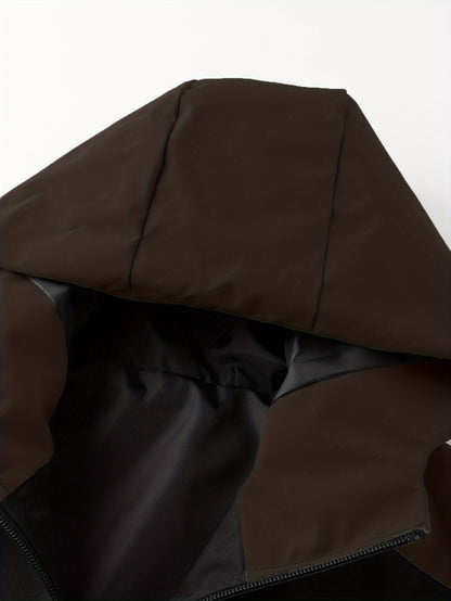 Men's Casual Softshell Hooded Jacket with Bull Logo