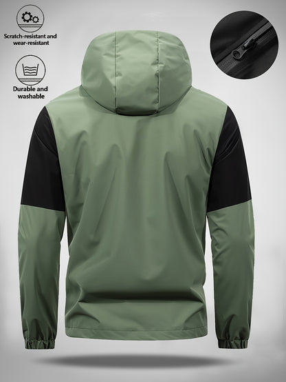 Men's Casual Softshell Hooded Jacket with Bull Logo