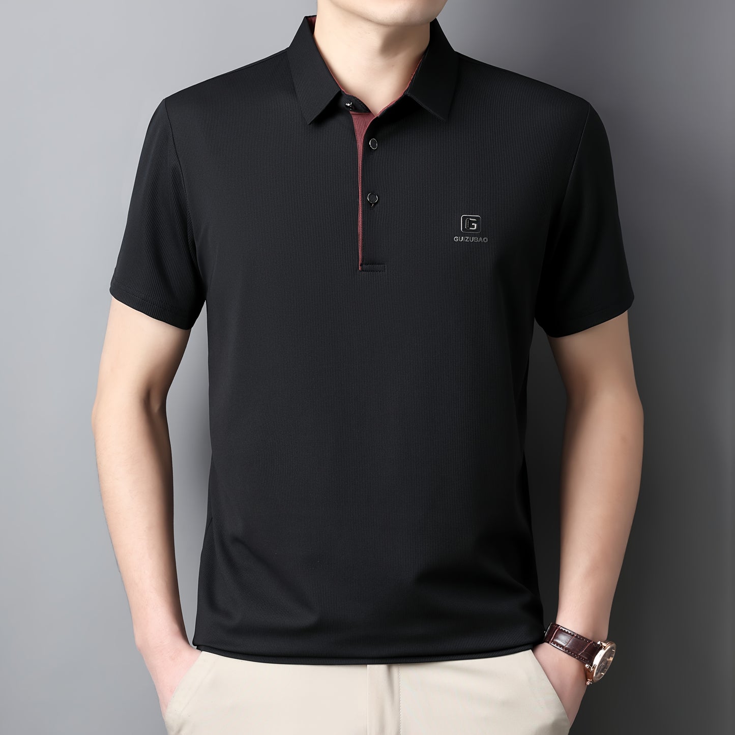 Men'S Summer Short-Sleeve Polo Shirt, Versatile T-Shirt Suitable for Everyday Wear - ayq