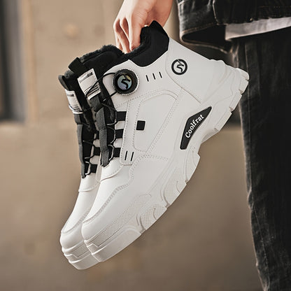 Տղամարդկանց նոր ձմեռային հաստ շերտով կոշիկներ, երեք գույնի, հարմարավետ և տաք, հեշտ հագնվող/հանվող, բռնակի դիզայնով, հարմար է բացօթյա ձյան, լեռնագնացության և լեռնագնացության համար։