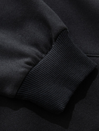 Christmas & Merry Christmas Letter Element Printed Women's Lined Hooded Sweatshirt, Thick and Warm Polyester Fabric Jacket, Suitable for Casual Composite Fabric Warm Clothing for Autumn and Winter Season