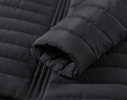Men's Winter Stylish Padded Coat, Slim Fit Stand Collar Warm Jacket, Men's Plus Size -padded Padded Jacket - ayq