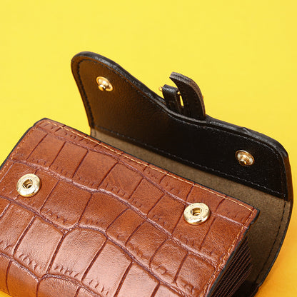 2025 New European And Style Short Wallet for Women, Featuring a Luxurious Feel with Multiple Card Slots And a Crocodile Pattern, Perfect for And Small Cards.