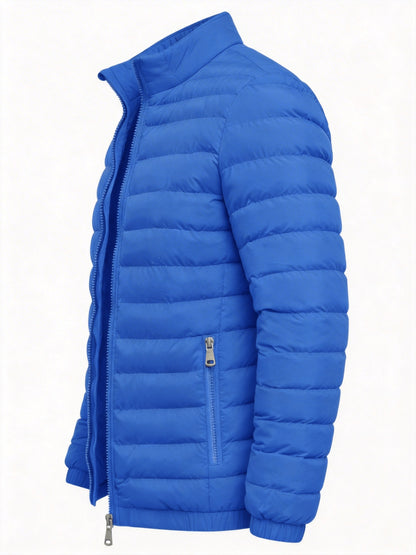 Men's Lightweight Windproof Casual Jacket with Stand Collar